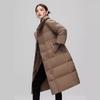 Winter Women's Plus Size Long Knee-length Warm Cotton Clothes Lapel Soft Jacket Knee-length Warm Jacket