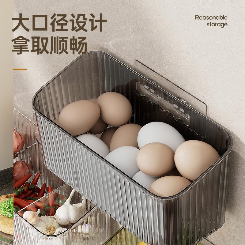Storage Rack No Punching Wall Hanging Shelf Separation Storage Plastic Wrap Tin Foil Storage Kitchen Cabinet Door Storage Box
