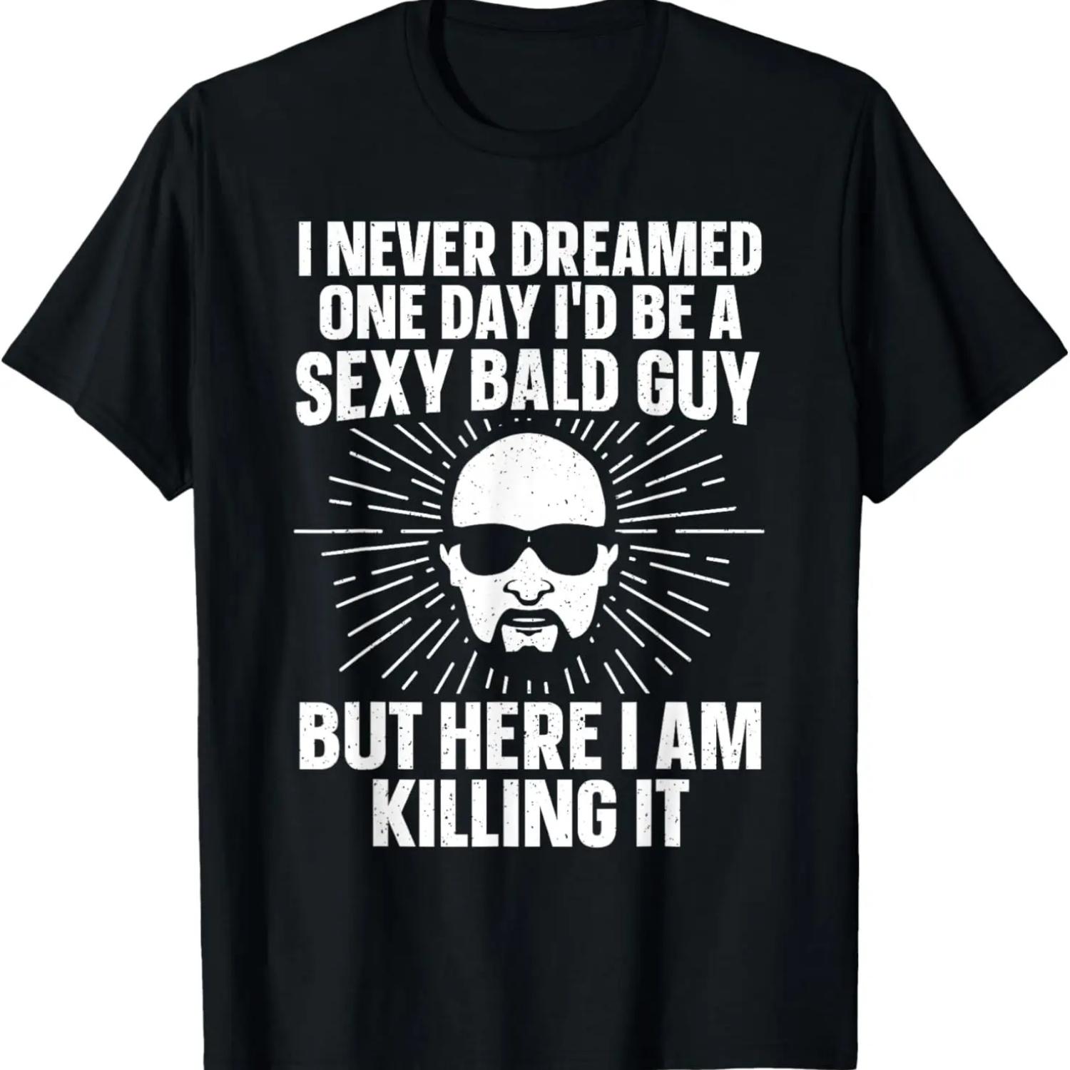 Funny Bald Guy Art For Men Dad Sexy Bald People Bald Man T-Shirt XXXXXL чёрный