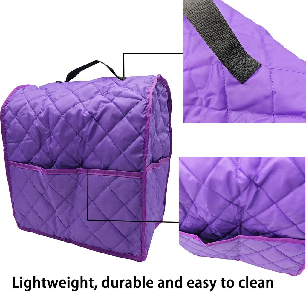 1 Stück Staubschutz für Mehrzweck-Vertikalmixer, Seitliche Aufbewahrungstasche, Handgehaltener gesteppter Polyester-Diamant-Haushaltsstaubschutz