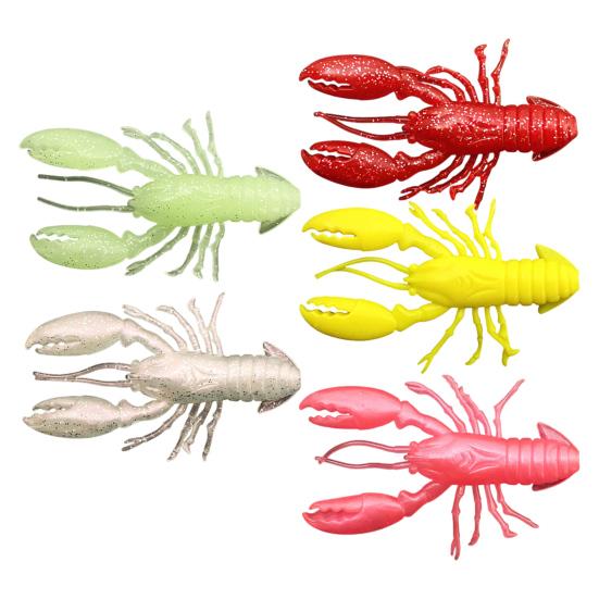 5Pcs Shrimp Fake Baits Artificial Lures Vivid Color Natural Swimming Posture Mini Size Portable Realistic Fishing Lures