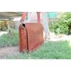 Goat Leather Bag Vintage Genuine Brown Men's Messenger Laptop New Satchel Real