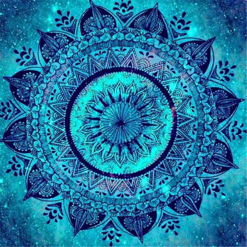 5D Diamond Painting Mandala Flowers Modern Pattern DIY Full Round Drill Cross Stitch Diamond Embroidery Home Decor Gift