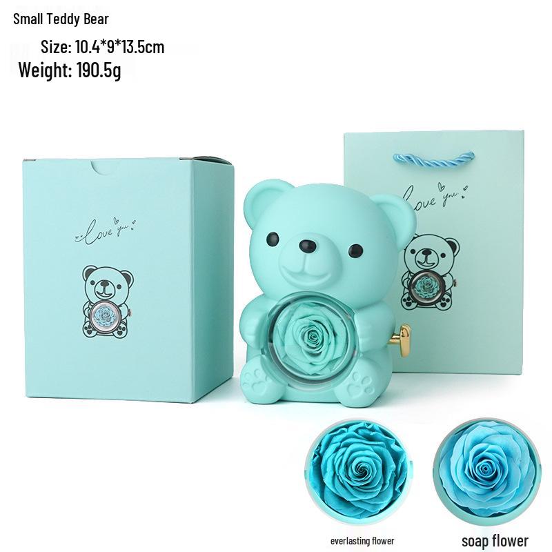 Cross-border Hugging Bear Eternal Rose Jewelry Box
