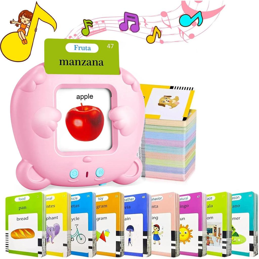 Baby Early Educational Talking Flash Cards Language Trainning Cards Sight Words for Toddler Montessori Toys Speech Christmas