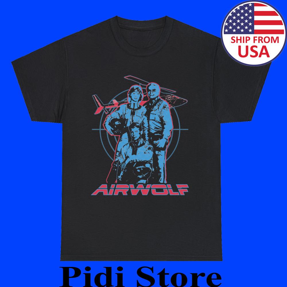 Airwolf Retro Vintage 80s Helicopter Graphic T-shirt