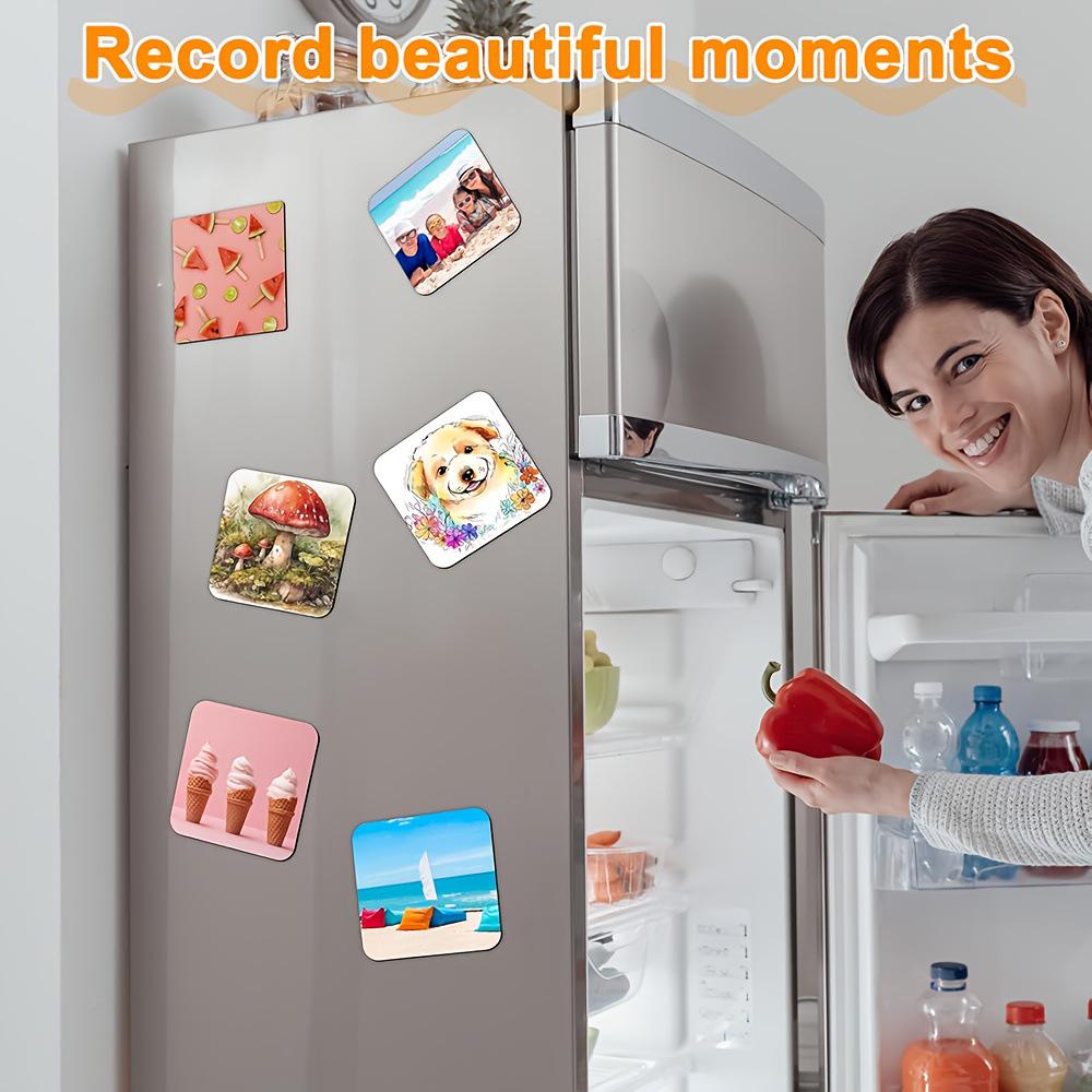 Sublimation Blank Fridge Magnet - DIY Soft Magnetic Square for Heat Transfer & Photo Printing with Free Shipping