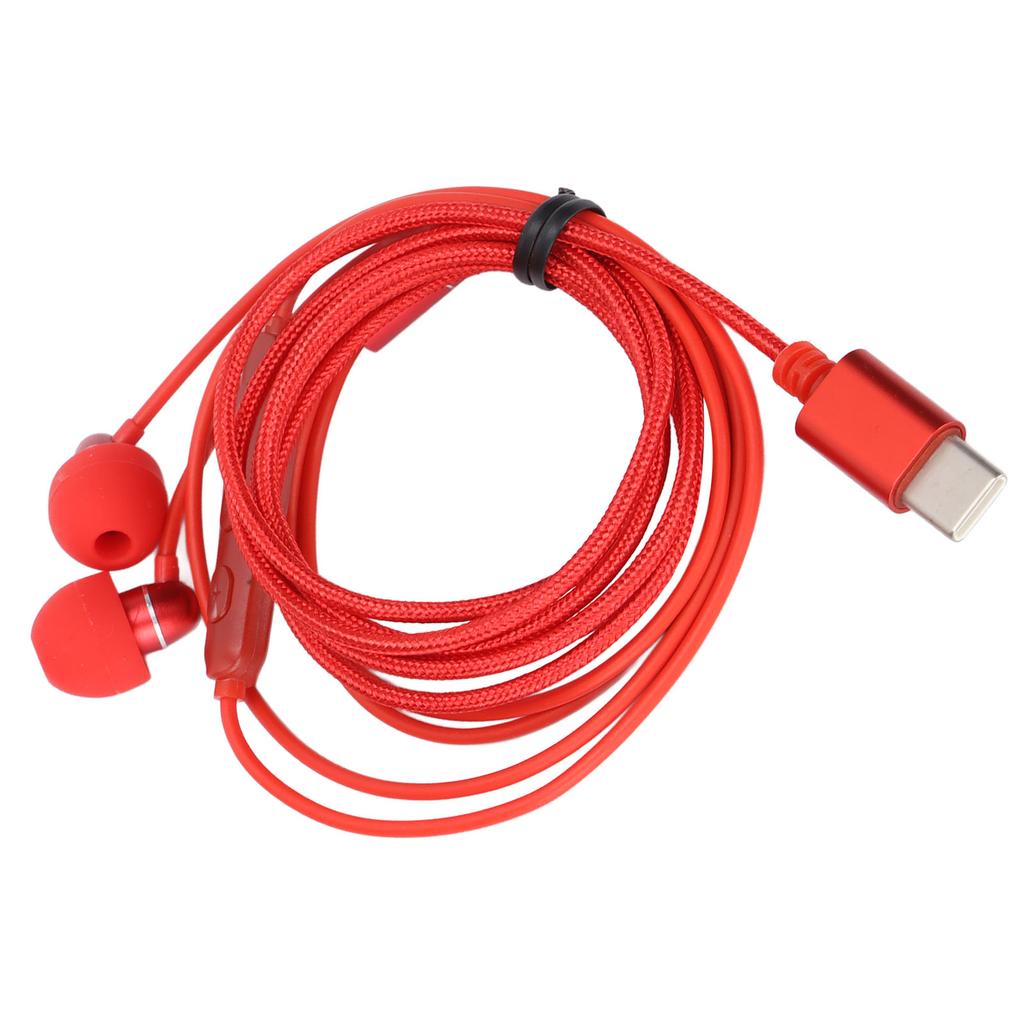 1.2m Type C Earbuds Type C Wired Headphones with Mic and Volume Control for Smartphones and
