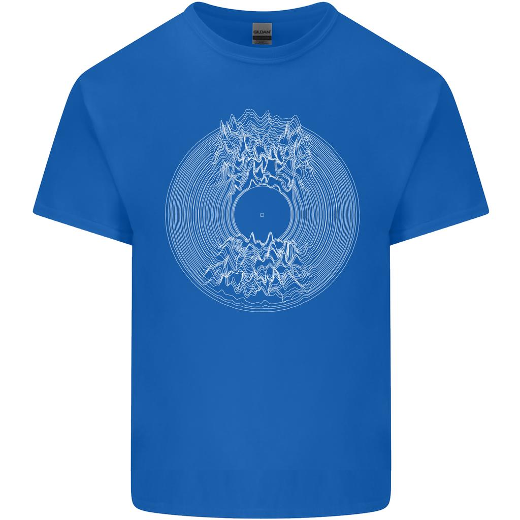 Vinyl Music Sound Waves Turntable DJ Decks Unisexs Light Cotton TShirt