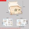 Wooden House Piggy Bank Diy Assembly Model Kit Handmade House Coloring Piggy Bank Educational Science Diy Craft Toys Kid Gift