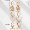 Gold 3D Heart Earrings for Women - Niche, Luxurious, Retro Studs, Internet Celebrity Style