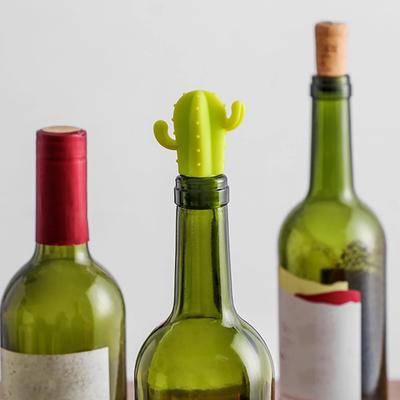 1pc Unique Silicone Cactus-shaped Bottle Cap For Preserving Freshness, Reusable For Wine Bottles,Champagne, And Red Wine At Home