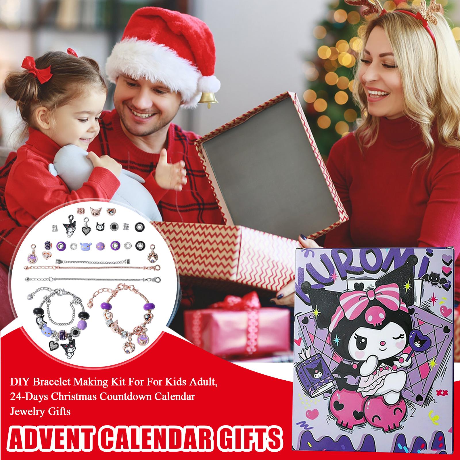 

Advent Calendar Gifts, DIY Bracelet Making Kit For For Kids Adult, 24-Days Christmas Countdown Calendar Jewelry Gifts One Size