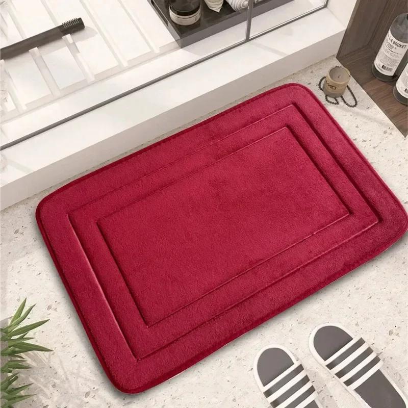 1PC Super Non-slip Coral Velvet Bathroom Floor Mat Door Mats Super Absorbent Floor Mats Super Absorbent Bathroom Mats Door Mat