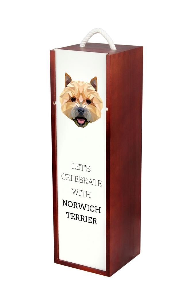 Norwich Terrier - Geometryczne Pudełko Ze Zdjęciem I Napisem Na Wino Marki Art-Dog