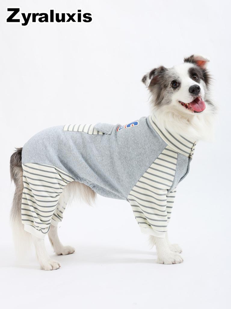 Large Dog Winter Warm Fleece Hoodie with Sherpa Lining for Labrador Golden Retriever Pups