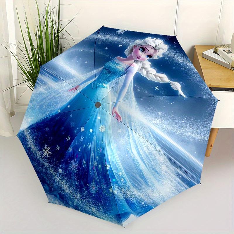 

Elsa,Frozen Themed folding umbrella, the best choice for gift giving, 8 ribs, casual, durable, lightweight and portable travel umbrella, sui