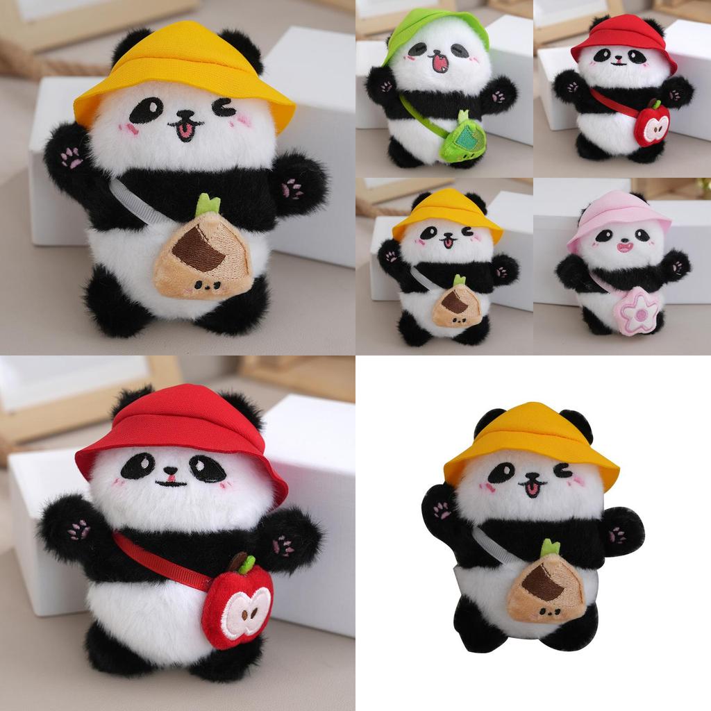 Delightful Mini Plush Panda Keychain Doll Cuddly Stuffed Animal Pendant