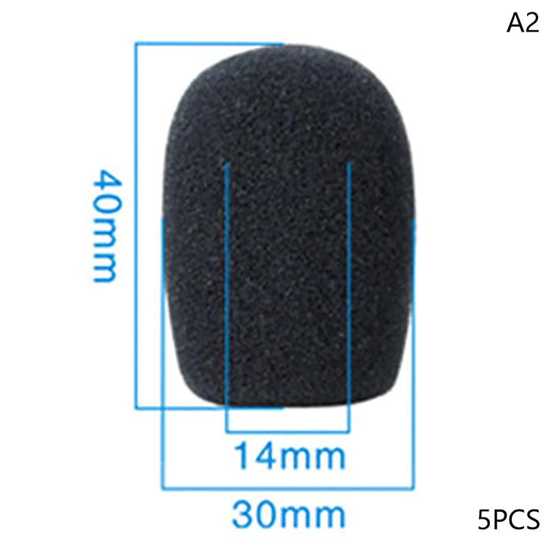 

5 шт. Поролоновая насадка для микрофона наушников Ветрозащита микрофона Губка для наушников Черный Специальный комплект для микрофона Замена для гарнитуры 40X30CM