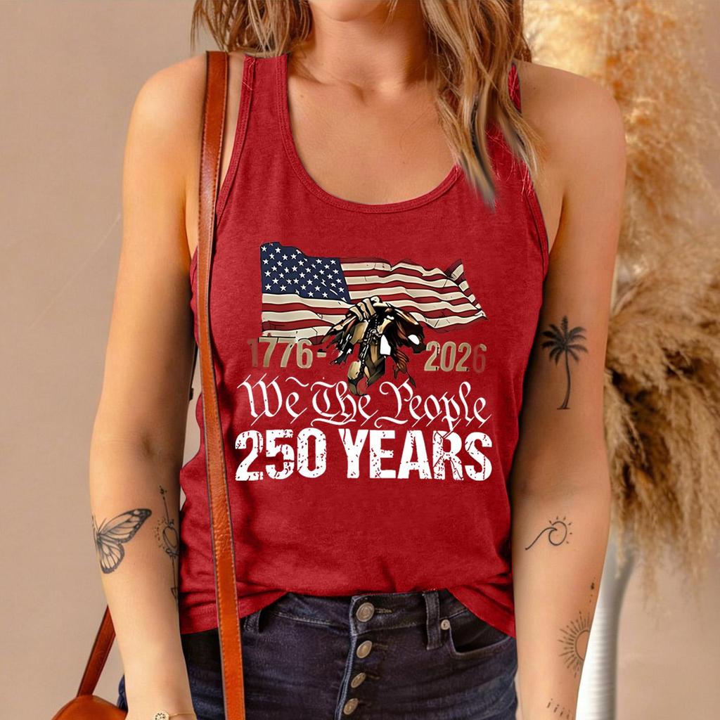 Womens Short Sleeve Blouses We The 250 Years Flag Print Womens Short Sleeve Shirts Casual Tank Top Womens Short Sleeve Tops