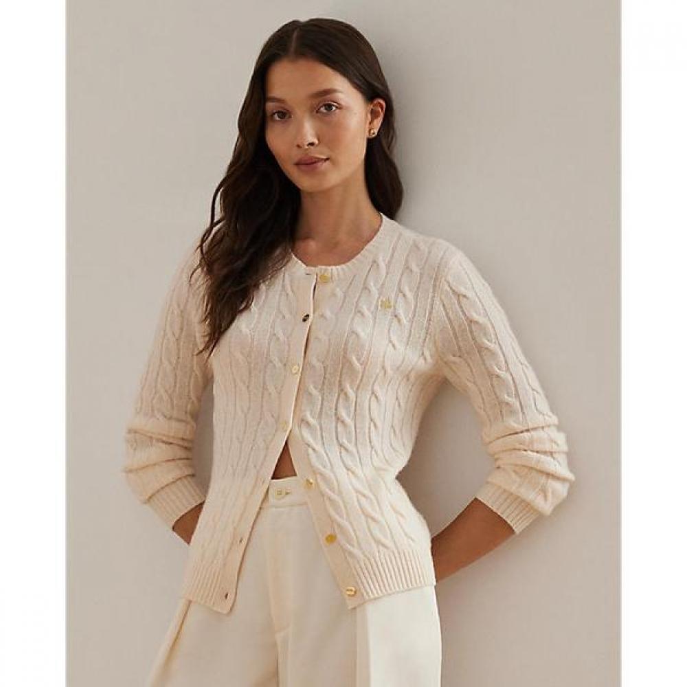 Ralph Lauren Cable Knit Wool Cashmere Cardigan Wmlrswes6820694101