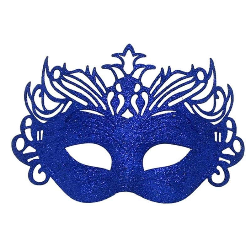 Breathable Half Face Role Play Mask Integrated Crowns And Sparkling Powder Effect For Themed Parties Cosplay Event