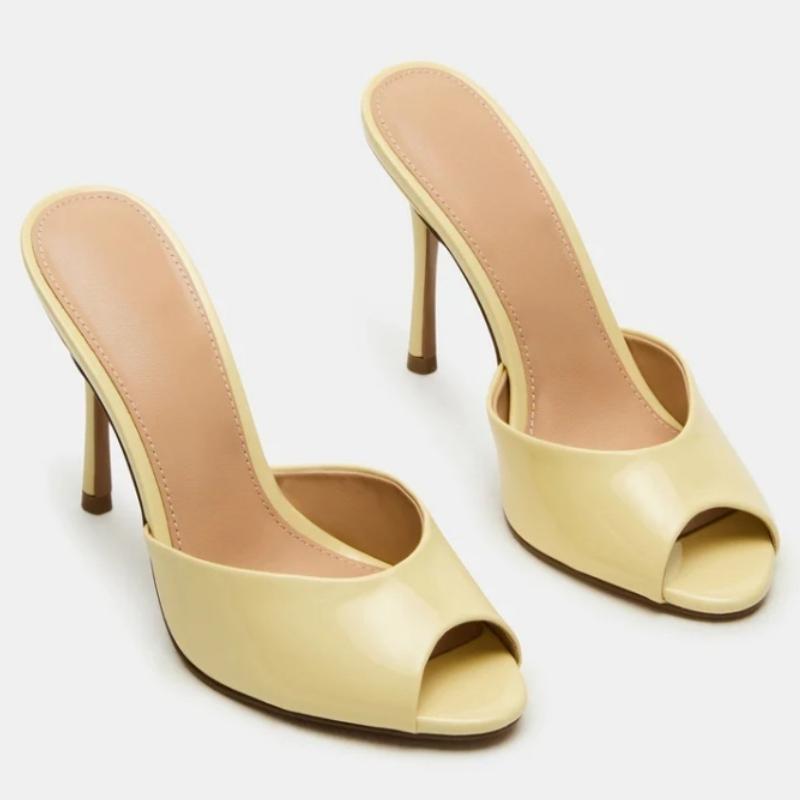 Sexy Mules Shoes Women Slippers 2025 Summer Slides Female Elegant High Heels White Black Red Sandals Large Size Party Shoe Brand