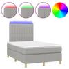 Maison Exclusive - Sommier à lattes de lit matelas LED gris clair 120x190 cm tissu
