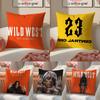 Fashion Trendy C-Central Cee Rapper Cushion Cover Pillowcase Short Plush Invisible Zipper Room Sofa Cushion Cover