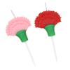 New Flower Birthday Cake Candle 4-pack Simulated Carnation Party Decoration Fan-shaped Flower Holiday Candle