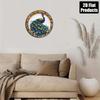 Metal Peacock Wall Art Blue Gold Home Decor Handmade Craft Ornament