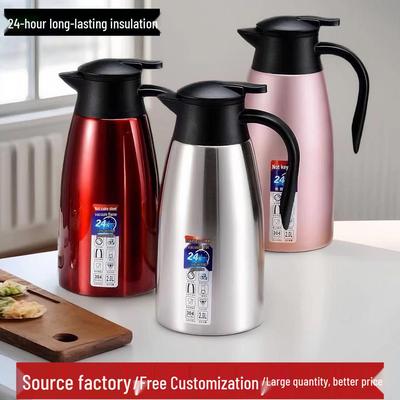 304 Stainless Steel Large Capacity Thermos Coffee Pot & Hot Water Kettle