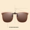 Square Clips On Sunglasses Foldable Polarized Spring Hinges Sunglasses Metal Clips Rimless Sunglasses Outdoor Sunshades