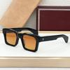 Big Square Handmade Acetate Sunglasses Classical Men Uv400 High Street Style Vintage Prescription Eyeglasses with Case