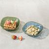 5PCS Square Snack Plate Transparent Dining Table Waste Dish Kitchen Tableware Appetizer Plate  Party