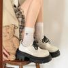 White British Style Retro Platform Small Leather Shoes Women's 2025 New Spring and Autumn French Heightening Mary Jane Love Single Shoes