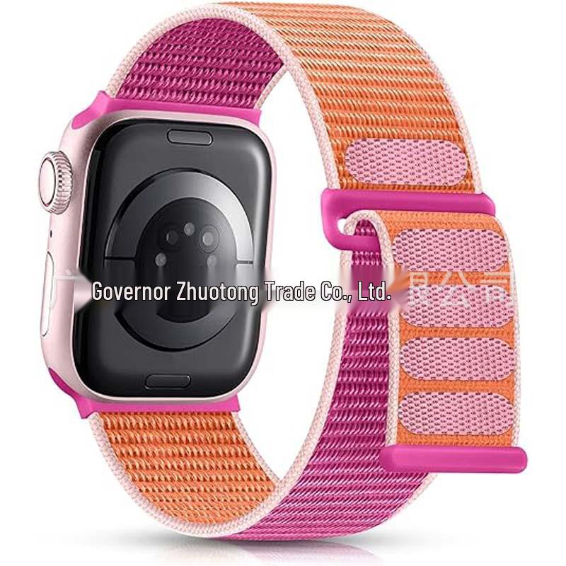 Compatible Apple iWatch11 Double Section Nylon Loop Strap Ultra3 Woven Band