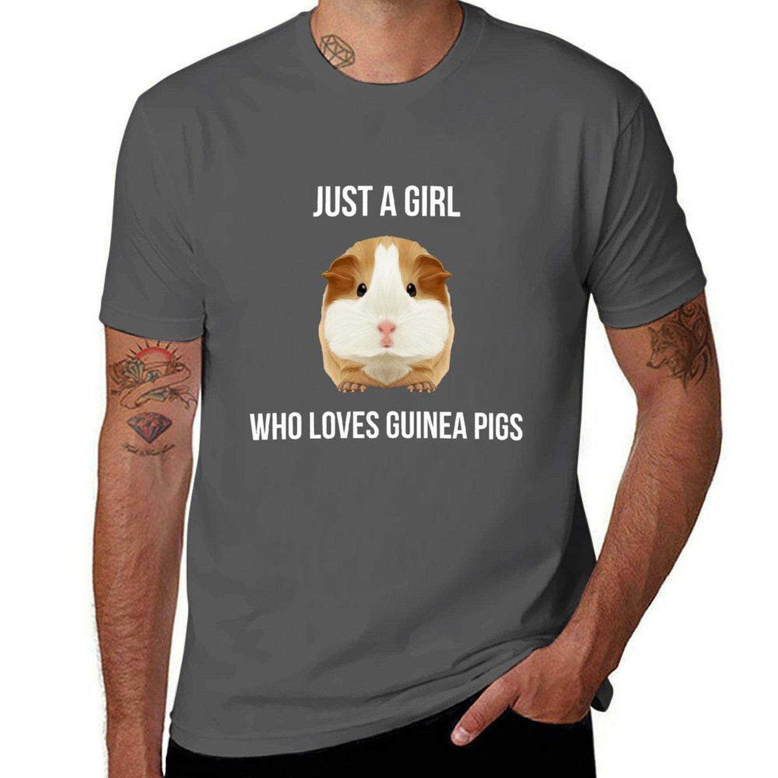 

Guinea Pig Just A Girl Loves Wheek Gift Idea T-Shirt printed t shirts for man t shirt men 100% cotton luxury brand T-Shirt 4XL
