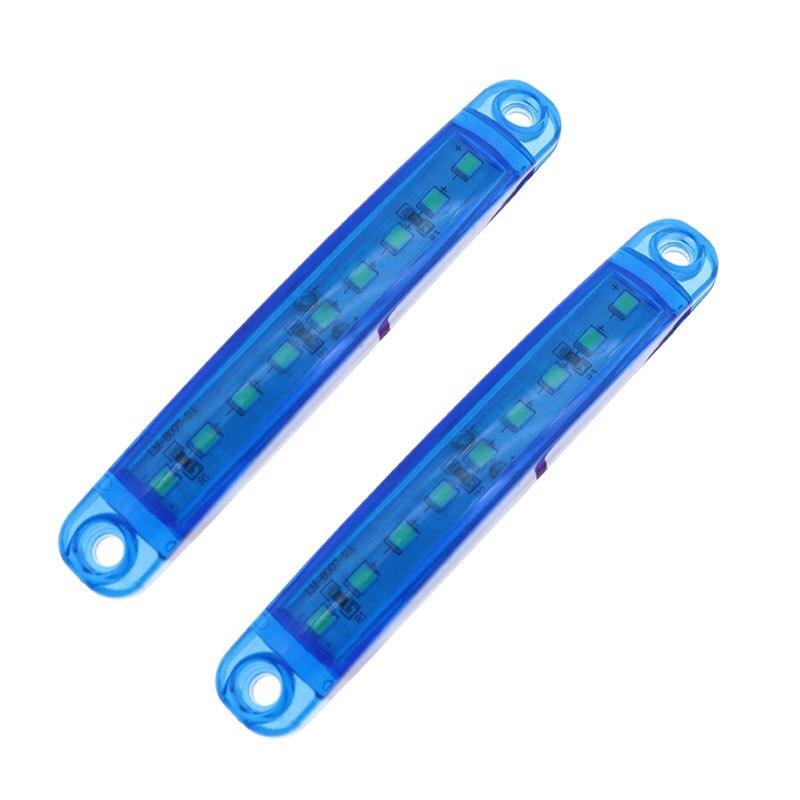2x 9LED White+Amber+Red+Green+Blue 24V Waterproof Lights Side Marker Light Tail Indicator Parking Lamps Bus/Truck/Trailer/Truck