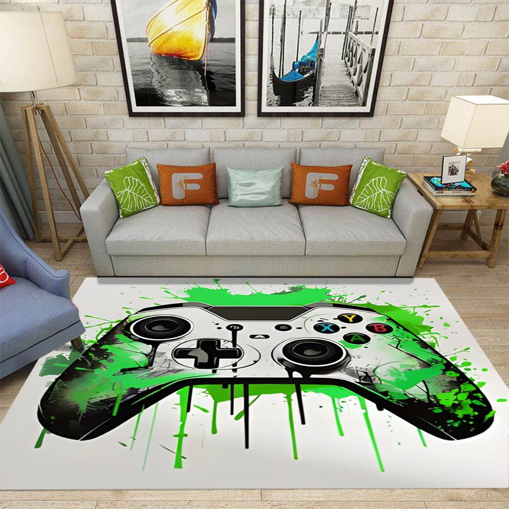 Gamer Rug Children's Room Carpet Cool Game Controller Door Mat Teens Dorm Hippie Style Mat  Home Living Room Bedroom Floor Mat