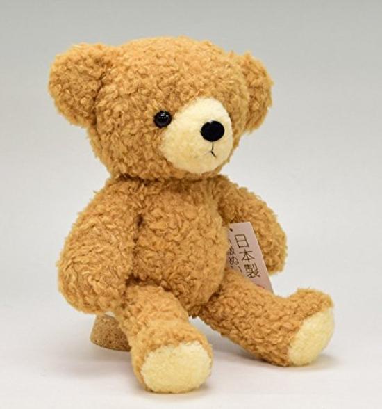 Doshin Original Made In Japan Fluffy Bear M Plush Toy Height 29cm Brown