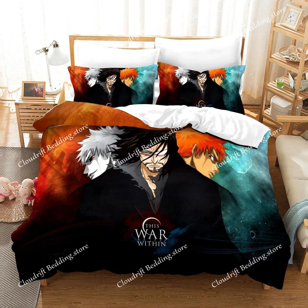 Japanese Anime Shinigami Bedding Set This war Print Duvet Cover Pillowcase Teenagers and children quilt cover Various siz