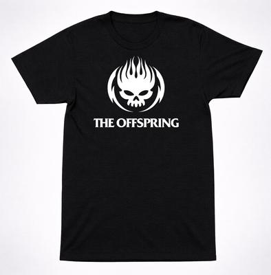 The Offspring Flaming Skull Logo Punk Rock T-Shirt Classic 90s Band Tee