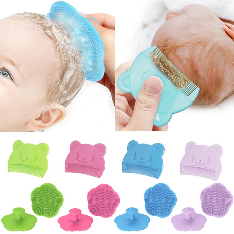 1 pieza de accesorios para el cuidado del bebé, peine para la grasa de la cabeza del feto, peine suave para el baño del bebé, suministros de limpieza del cabello del recién nacido, peine para el bebé, masajeador de cabeza
