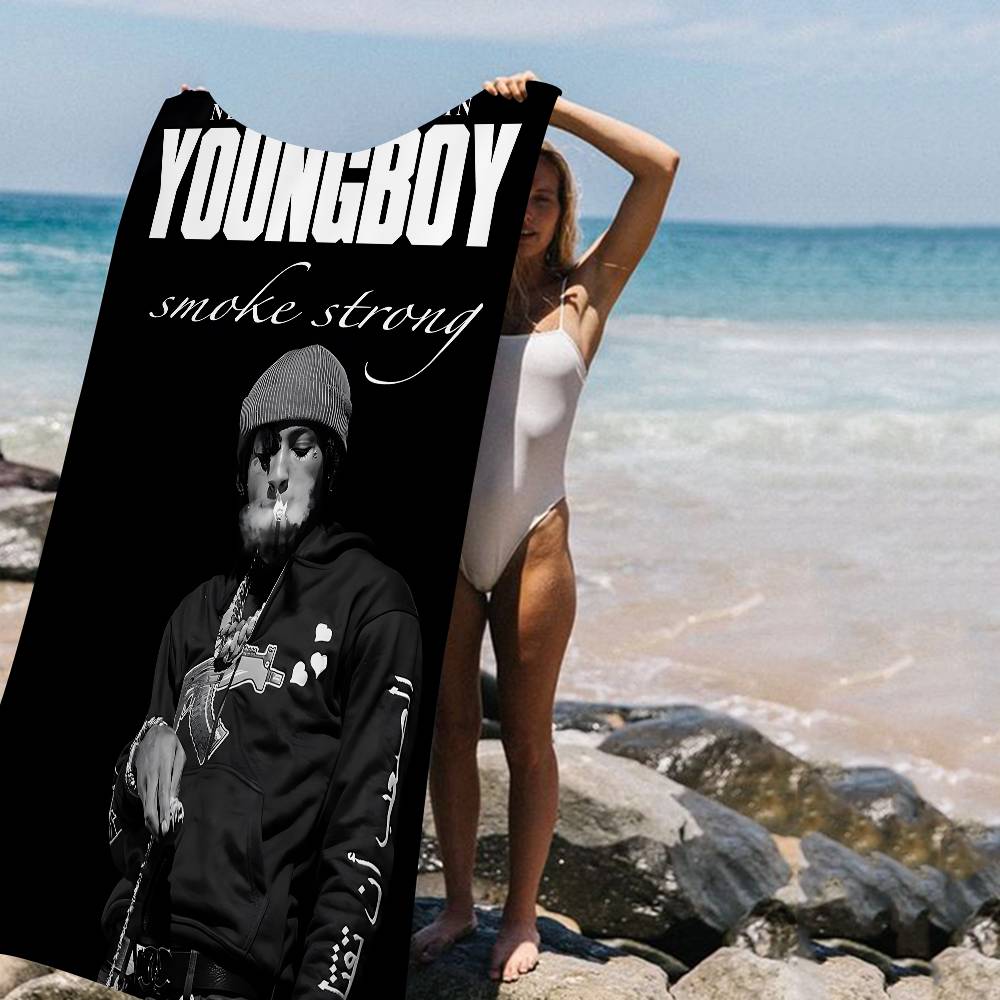 Singer YoungBoy Never Broke Again Microfiber Blanket Quick Drying Beach Towels Oversized Printing Super Absorbent Pool Towel