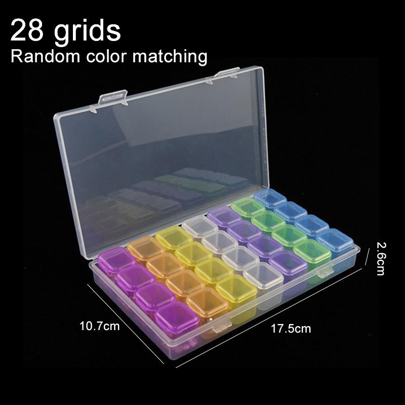 Nail Art Storage Box 24compartment Slot Organizer Storage Beads Container Adjustable Jewelry Storage Box Rectangle Case TMZ 2440₽