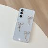 Hollow Bow Glue Transparent Glitter Phone Case for Samsung A14 Love S25 Bow Tie S24 Flower S23