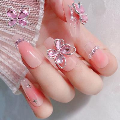 10Pcs Nail Art Nail Beautiful Crystal Alloy Jewelry Faux Charms Hollow Art Accessories for
