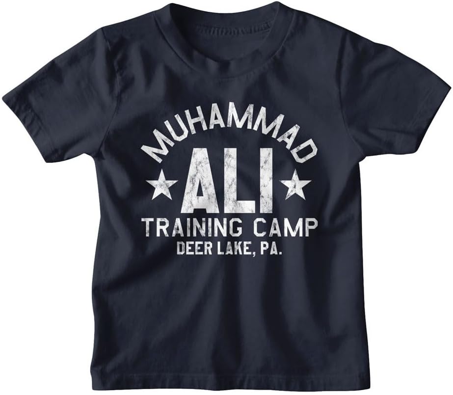 

Muhammad Ali T Shirt for Boys & Girls Training Camp Graphic Crew Neck, Short Sleeve Tee - Boxing Tshirts S разноцветный