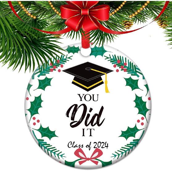 Class of 2024 Graduation Christmas Ornament 2024 Ornament Christmas Graduate College Graduation High School Graduate Class 2024